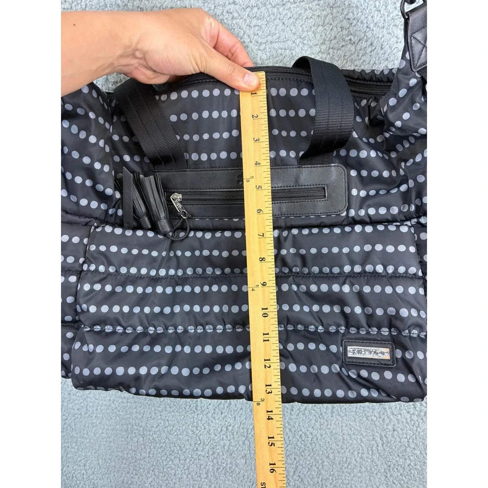 Skip Hop Riverside Ultra Light Diaper Bag Tote Womens Black Polka Dot Carryall